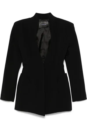 MUGLER Jacka, Dam, S, Skulptural Svart Jacka
