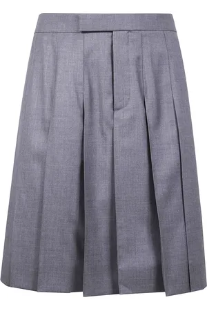 Thom Browne Kjol, Dam, L, Veckad knälång kjol i twill