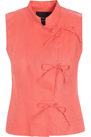 Bitte Kai Rand Topp, Dam, S, Linne, Luftig Linneblus Cool Coral