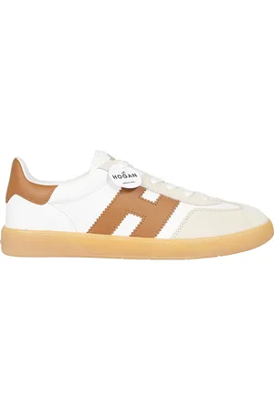 Hogan Skor, Herr, 42 1/2 EU, Läder, Vit Blå Läder Sneakers