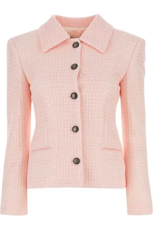 Alessandra Rich Jacka, Dam, XS, Tweed, Ljusrosa Tweed Blazer