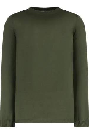Rick Owens Stickade tröjor & koftor, Herr, S, Räfflad Crew-Neck Ulltröja
