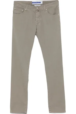 Jacob Cohen Jeans, Herr, W34, Ljusbruna Klassiska Knappflyg Jeans
