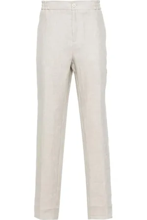 Etro Byxor, Herr, XL, Linne, Taupe Jogger Byxor Stilren Bekväm