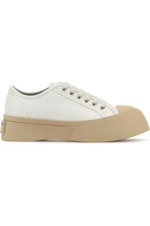 Marni Skor, Herr, 41 EU, Läder, Vita Läder Pablo Sneakers