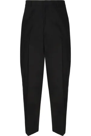 Jil Sander Byxor, Herr, L, Bomull, Svarta Byxor Låg Gren Rak Ben