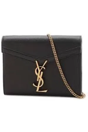 Saint Laurent Väska, Dam, ONE Size, Läder, Kedja Plånbok Svart Läder