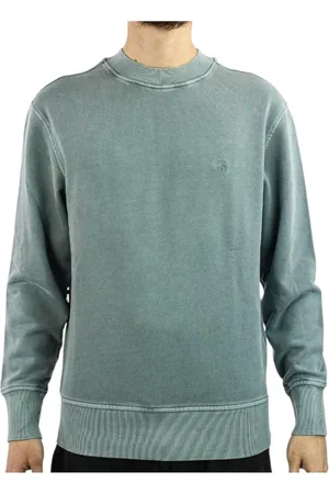 Calvin Klein Stickade tröjor & koftor, Herr, 2Xl, Bomull, Vintage Tvättad Applique Sweatshirt