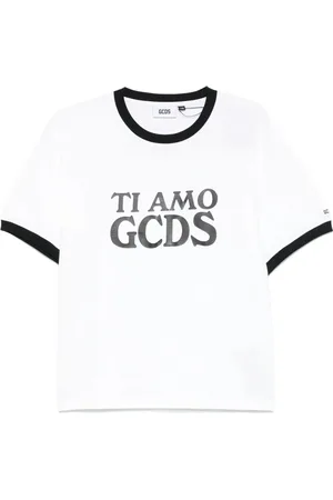 GCDS Topp, Herr, M, Vit Klassisk T-shirt