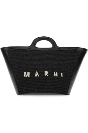 Marni Väska, Dam, ONE Size, Läder, Tropicalia Sommar Handväska i Svart Läder
