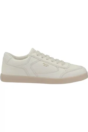 Prada Skor, Herr, 41 EU, Läder, Läder Sneakers med Ikonisk Monogram