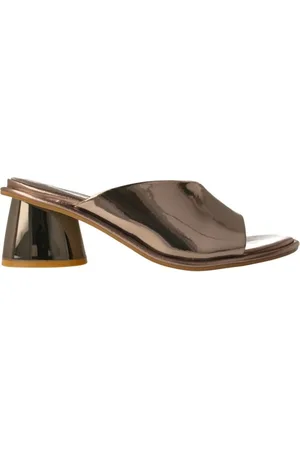Jeannot Skor, Dam, 39 EU, Läder, Platina Metallic Dammsandal