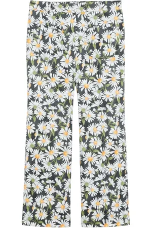 Max Mara Byxor, Dam, M, Bomull, Blommigt Tryck Utställda Byxor