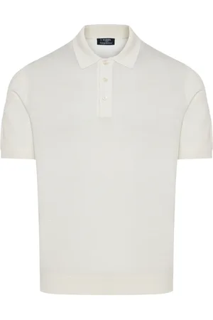 BARBA Topp, Herr, M, Lyxig Silke Polo Skjorta Tillverkad i Italien