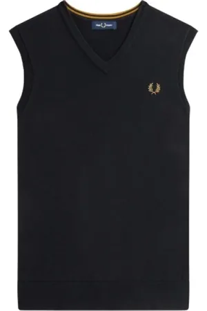 Fred Perry Stickade tröjor & koftor, Herr, L, Ärmelös Tröja