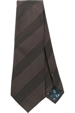 Paul Smith Accessoarer, Herr, ONE Size, Randig herr slips i tonal design