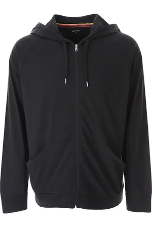 Paul Smith Sweatshirts & Hoodies, Herr, XL, Bomull, Svart Zip Lounge Hoodie