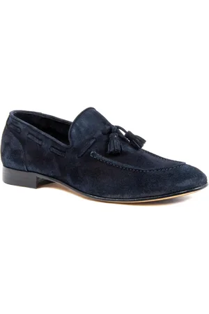 DEE OCLEPPO Skor, Herr, 41 EU, Mocka, Blå Mocka Loafers