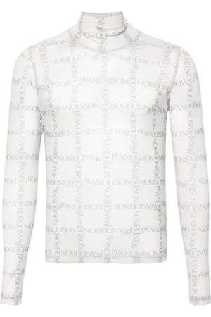 J.W.Anderson Topp, Herr, S, Läder, Mesh Logo Print Sweater