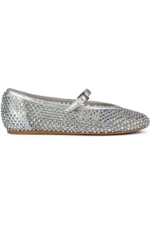 LE SILLA Skor, Dam, 38 1/2 EU, Läder, Silver Kristall PVC Nylon Läder Sandaler