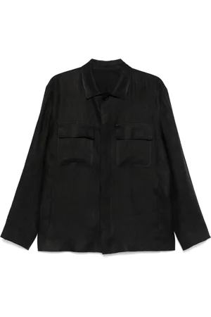 LARDINI Jacka, Herr, S, Linne, Linne skjortjacka med externa fickor