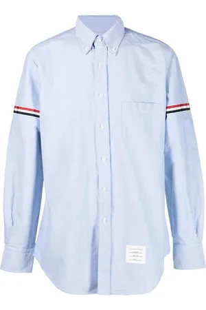 Thom Browne Skjorta, Herr, 2Xl, Bomull, Klassisk skjorta med RWB-armband