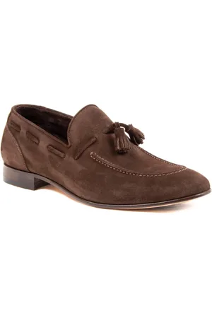 DEE OCLEPPO Skor, Herr, 40 EU, Mocka, Italienska mocka loafers mörkbrun