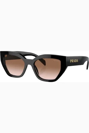 Prada Accessoarer, unisex, ONE Size, Stiliga Svarta Solglasögon - Acetat Brun