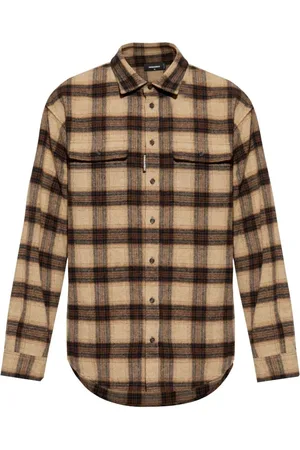 Dsquared2 Skjorta, Herr, L, Brun/Beige Herrskjorta
