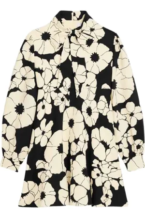 Céline Klänning, Dam, M, Lavalliere Mini Klänning i Svart/Creme