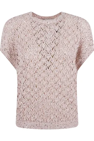 ELEVENTY Stickade tröjor & koftor, Dam, L, Bomull, Bomullsblandade Sweaters Made in Italy