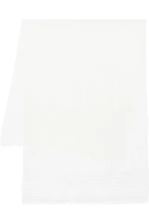 PESERICO SIGN Accessoarer, Dam, ONE Size, Vit fransig lurex halsduk