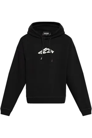 Dsquared2 Sweatshirts & Hoodies, Herr, 2Xl, Bomull, Hoodie med grafiskt tryck