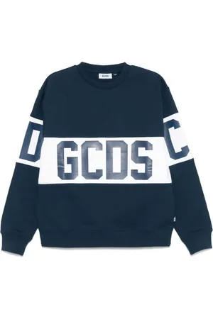 GCDS Sweatshirts & Hoodies, Herr, M, Blå Crewneck Tröja
