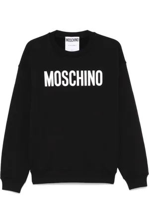 Moschino Sweatshirts & Hoodies, Herr, M, Bomull, Svart Bomull Hoodie Regular Fit