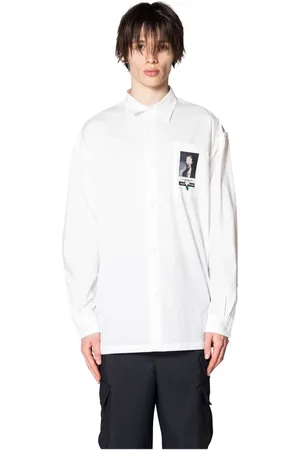 UNDERCOVER Skjorta, Herr, L, Polyester, Vit Minimalistisk Blus