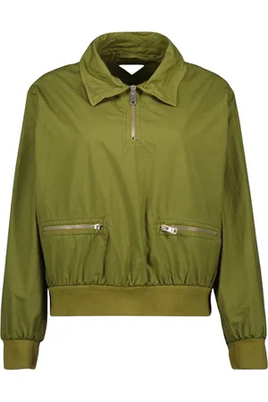 Prada Jacka, Dam, S, Olivgrön Poplinjacka