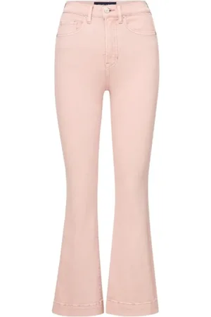 VERONICA BEARD Jeans, Dam, W26, Denim, Rosa höga utsvängda jeans