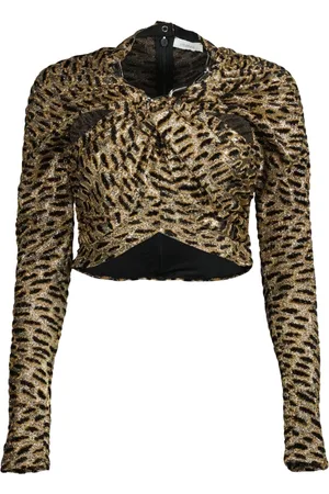 Paco rabanne Topp, Dam, S, Leopardmönstrad Topp Vår-Sommar 2025