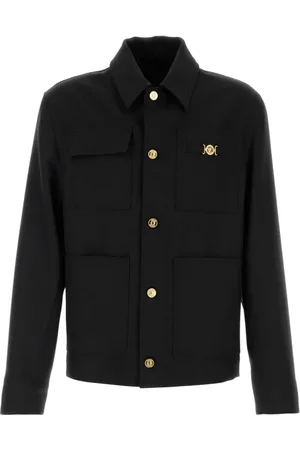 VERSACE Jacka, Herr, L, Svart ulljacka för män