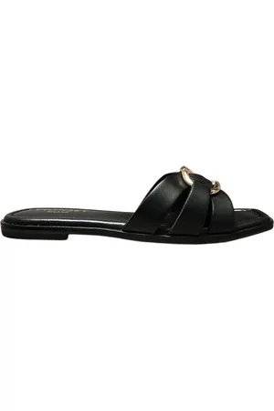 Twin-Set Skor, Dam, 38 EU, Läder, Läder Sandaler med Oval Detalj