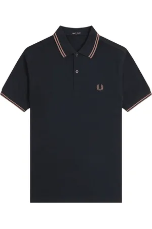 Fred Perry Topp, Herr, S, Bomull, Polo med dubbelrandig