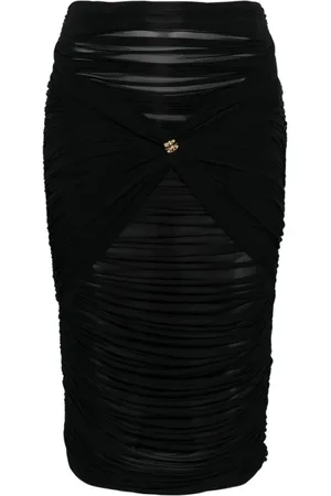 Elisabetta Franchi Kjol, Dam, XL, Elegant Veckad Kjol för Kvinnor