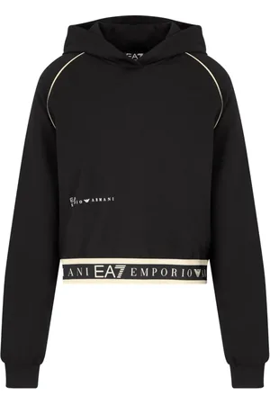 EA7 Sweatshirts & Hoodies, Dam, XS, Polyester, Dynamisk Atlet Hoodie Svart
