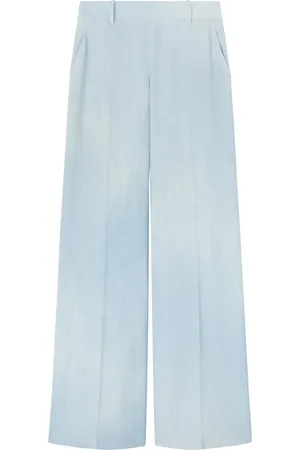 ERMANNO SCERVINO Byxor, Dam, 2Xs, Denim, Vida Ben Denim Print Palazzo Byxor