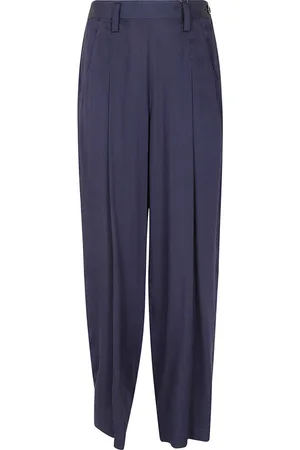YOHJI YAMAMOTO Byxor, Dam, M, Indigo Twill Byxor med Dragkedja Stängning