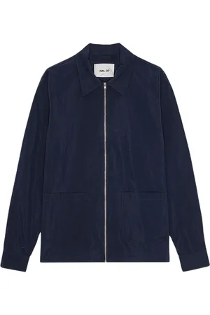 NN.07 Jacka, Herr, L, Bomull, Navy Dragkedja Hybrid Poplin Skjorta
