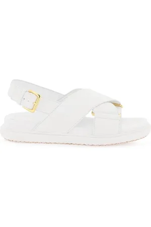 Marni Skor, Dam, 36 EU, Läder, Korsade lädersandaler