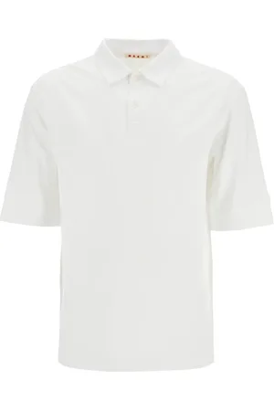 Marni Topp, Herr, L, Bomull, Kompakt Jersey Pikétröja