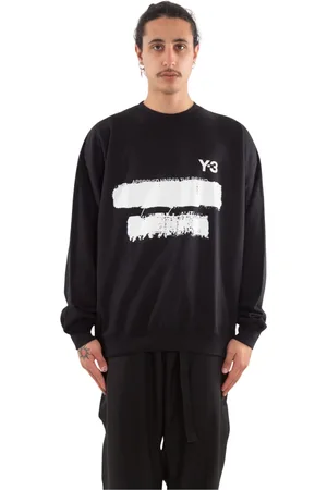 Y-3 Sweatshirts & Hoodies, Herr, M, Svart Front Grafisk Sweatshirt